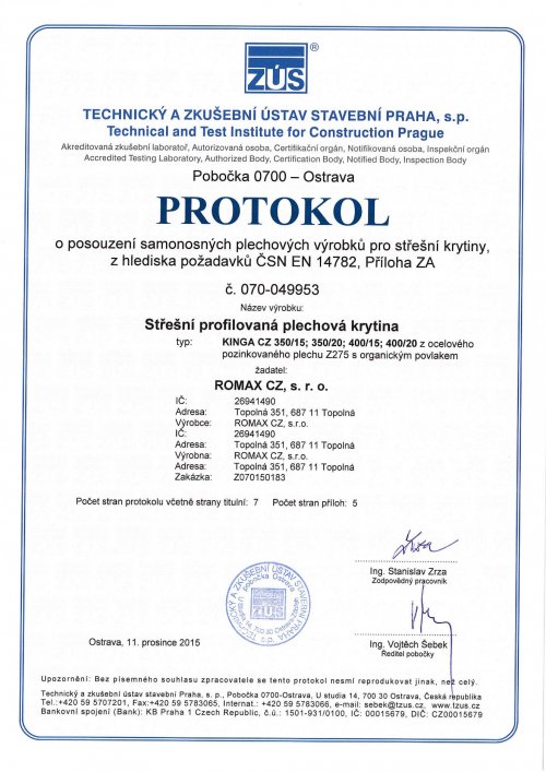 ZUS Protokol KINGA CZ